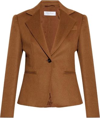 Max Mara Glenn wool blazer - women - Wool/Acetate/Polyester - 38 - Brown