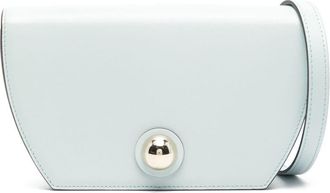 Furla logo-debossed cross body bag - women - Leather/Polyamide/Polyurethane - One Size - Blue