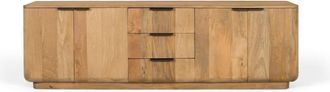 Giner&Colomer Mueble tv madera de mango en color natural con esquinas redondeadas