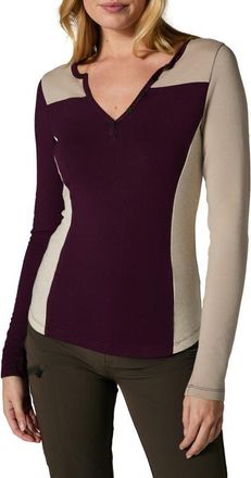 Alp N Rock Gemma French Terry Henley in Dark Cherry Multi at Nordstrom, Size X-Small