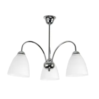 OEM Plafoniera Cromata Con Paralume Bianco Ben 7-252