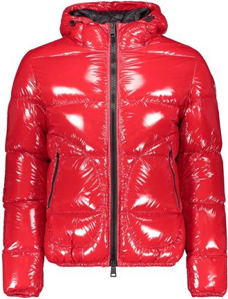 Herno Glanzende donsjack met capuchon - Heren - Gewatteerde jassen - Rood - M - Jassen
