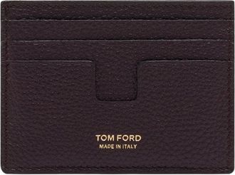 Tom Ford SOFT GRAIN T LINE CARDHOLDER Size: OS, colour: OXBLOOD