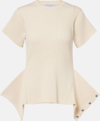 Stella McCartney Ribbed-knit cotton top