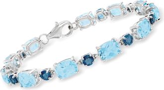 Ross-Simons London and Sky Blue Topaz Bracelet in Sterling Silver