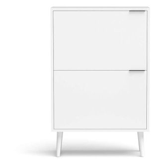 HERDASA Herdasa - Zapatero 2 trampones modelo 527 acabado blanco, 92x60x25 (alto x ancho x fondo)