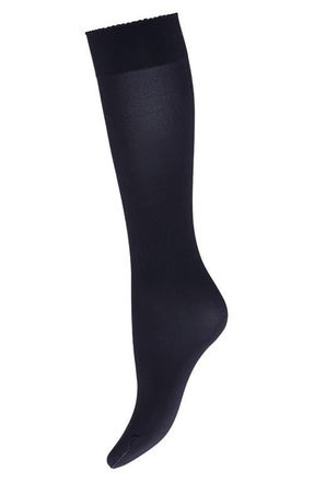 Wolford Velvet De Luxe Knee High Socks in Admiral at Nordstrom, Size Medium