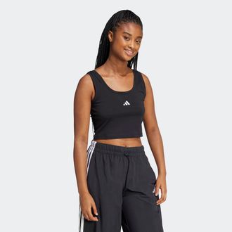 adidas Tanktop ADIDAS SPORTSWEAR W SL SJ TK, Damen, Gr. XXL, schwarz-weiss (schwarz, wei&szlig;), Obermaterial: 93% Baumwolle, 7% Elasthan, Rundhals, Tops Tanktop,