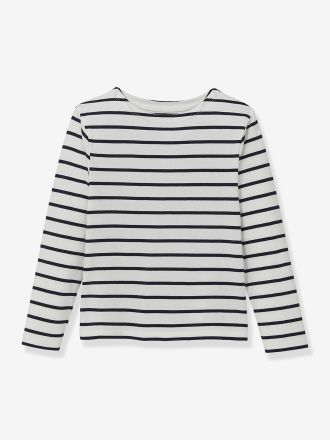 Cyrillus T-shirt marini&egrave;re gar&ccedil;on coton biologique bleu