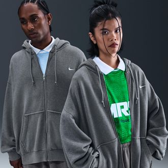 Nike Mens x Martine Rose Full-Zip Hoodie in Grey | HM9029-002