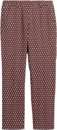 Max Mara Geometric Night Style Katoenen Broek - Dames - Slim Fit Broeken - Bruin - 3XS - Katoen - Broeken