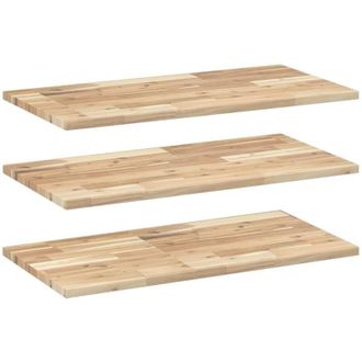 vidaXL Vidaxl - Estantes Flotantes 3 Uds Madera Acacia Sin Tratar 60x40x2 Cm