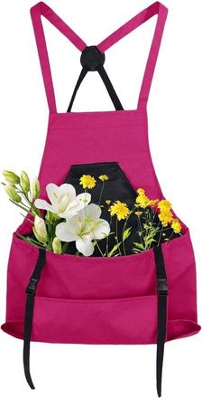 No Brand Delantal De Cocina, Delantal De Florista - Ropa Para Recolectar Verduras Delantal De Cosecha Cruzado Ajustable Con Bolsillos De Liberaci&oacute;n R&aacute;pida
