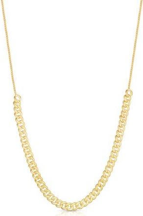 Sphera Milano Adjustable Curb Chain Frontal Necklace in Gold at Nordstrom Rack
