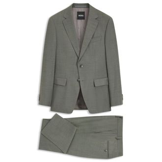 BOSS Two-piece slim-fit suit in patterned stretch wool