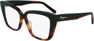 Ferragamo SF2939N 220 Havana/Dark Green 54mm
