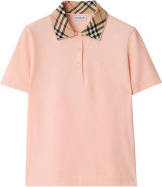 Burberry Tops, Dames, Roze, L, Polo Shirts