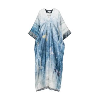 Pierre-Louis Mascia Mutka Dress - female - Pierre-Louis Mascia - Maxi Dresses - Blue - M - Dresses