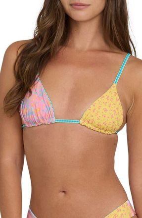 Billabong Babe Alert Reversible Slider Triangle Bikini Top in Agave at Nordstrom, Size X-Small