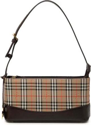 Burberry Pre-owned Shoulder Bags, female, Beige, Size: ONE SIZE Pre-owned Vintage Shoulder Bag