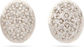 Marco Bicego Siviglia Pav&eacute; Diamond Stud Earrings in 18Ky White Gold at Nordstrom