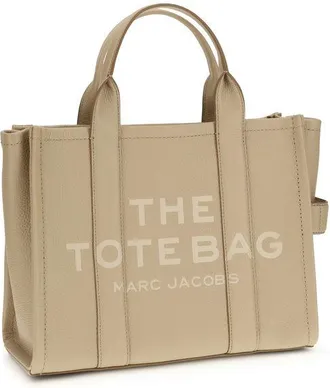 Marc Jacobs Grained Calf Leather Tote Bag - Beige