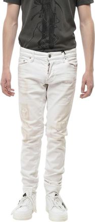 Dsquared2 White Skinny Low Rise Jeans