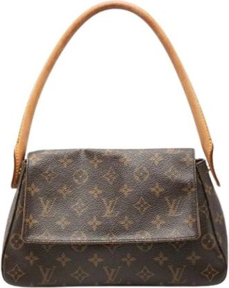Louis Vuitton Pre-owned Shoulder Bags, female, Brown, Size: ONE SIZE Pre-owned Mini Looping