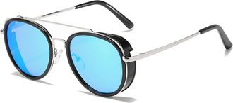 Generic Round Punk Metal Sunglasses for Men and For Women Outdoor Shade Beach Vacation Sunglasses (Color : A, Size : Medium) 2026