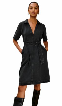Rails Mavis Denim Mini Dress In Washed Black