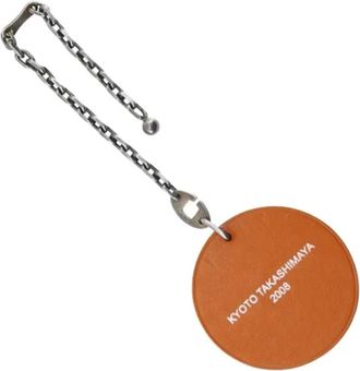 Herm&egrave;s Pre-owned Leather key-holders - Dames - Vintage Accessoires - Oranje - ONE Size - Vintage