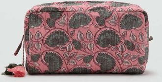 Mango Necessaire stampa floreale rosa - Donna - Taglia unica - MANGO
