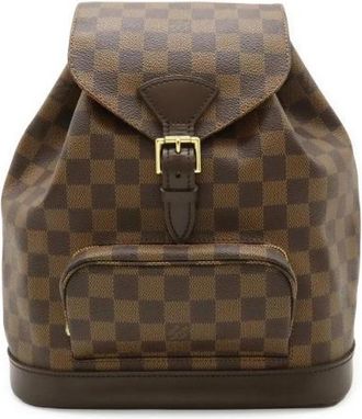 Louis Vuitton Pre-owned Montsouris Damier Backpack - Dames - Vintage Rugzakken - Bruin - ONE Size - Vintage