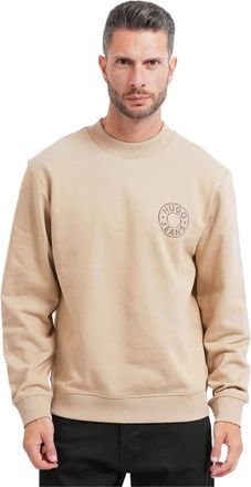 HUGO BOSS Hoodies & sweatvesten, Heren, Beige, XL, Katoen, Katoenen sweatshirt