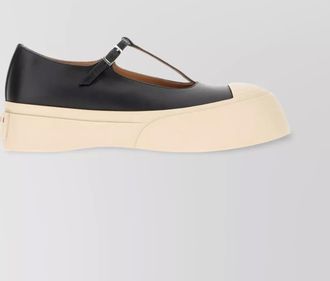 Marni leather mary ballerinas with oversized platform sole