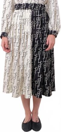 LA PRESTIC OUISTON Venise Midi Flared Skirt In Mix Chainette