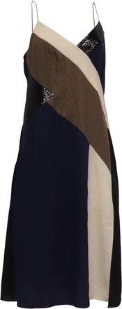 Diane Von F&uuml;rstenberg Diane Von Furstenberg Textured Frederica Midi Dress in Multicolor Silk