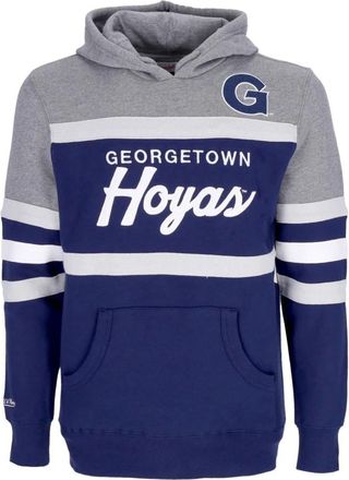 Mitchell & Ness Georgetown Hoyas Basketball Team Hoodie - Heren - Hoodies - Blauw - XL - Katoen - Hoodies & sweatvesten