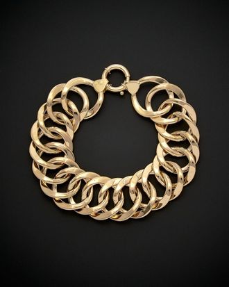 Italian Gold, Inc 14K Italian Gold Bold Flat Round Link Bracelet