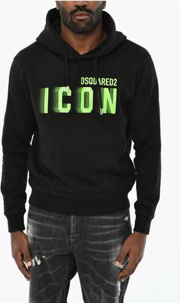 Dsquared2 Solid Color ICON BLUR COOL Hoodie with Contrasting Logo size S