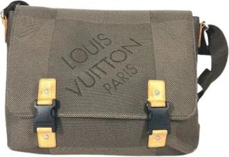 Louis Vuitton Vintage, unisex, Bruin, ONE Size, Leer, Pre-owned Damier Geant Messenger Bag
