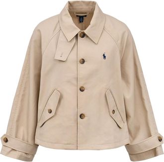 Polo Ralph Lauren Woven Jacket - Dames - Zomerjassen - Beige - M - Katoen - Jassen