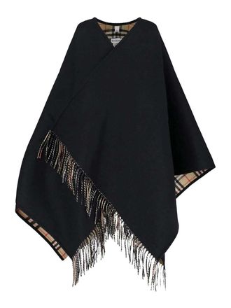 Burberry Reversible Check Wool Cape