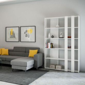 Itamoby Itamoby - Libreria con 6 ripiani in legno Bianco Frassino 120x204h cm - kato b small