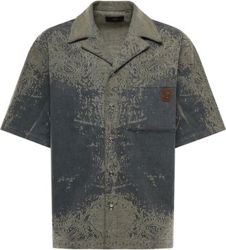 Amiri Overhemden, Heren, Veelkleurig, M, Katoen, 3D Short Sleeve Snap Shirt
