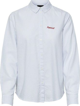Pieces Hemd met fijne strepen Amour