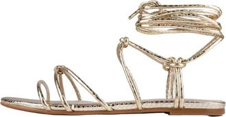 L37 Rendezvous at Sunset Platte Sandaal - Dames - Sandalen - Geel - 41 EU - Leer - Schoenen