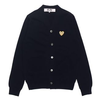Comme Des Gar&ccedil;ons Cardigan Gold Emblem Navy AZ-N050-051-2