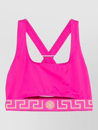 Versace cutout square neck bikini top