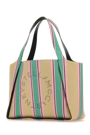 Stella McCartney Womens Embroidered Raffia Stella Logo Shopping Bag 3000 Borse A Mano